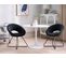 Fauteuil Design En Velours Noir Rachel