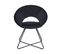 Fauteuil Design En Velours Noir Rachel