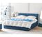 Lit Double En Tissu Bleu Avec Rangement 160 X 200 Cm Dreux