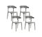 Lot De 4 Chaises De Salle à Manger Gris Clair Gubbio