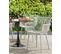 Lot De 4 Chaises De Jardin Gris Clair Pesaro