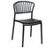 Lot De 4 Chaises De Jardin Noir Gela