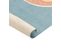 Tapis Enfant Imprimé Paresseux En Coton 80 X 150 Cm Bleu Et Orange Isak