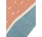 Tapis Enfant Imprimé Paresseux En Coton 80 X 150 Cm Bleu Et Orange Isak