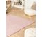 Tapis En Fausse Fourrure De Lapin 160 X 230 Cm Rose Thatta