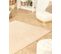 Tapis En Fausse Fourrure De Lapin 160 X 230 Cm Beige Gharo