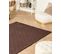 Tapis En Fausse Fourrure De Lapin 160 X 230 Cm Marron Gharo