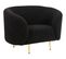 Bouclé Fauteuil Noir Loen