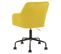 Chaise De Bureau Velours Jaune Antares