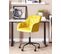 Chaise De Bureau Velours Jaune Antares