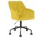 Chaise De Bureau Velours Jaune Antares