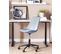 Chaise De Bureau Tissu Bleu Clair Dakota