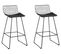 Tabouret De Bar Set De 2 Métal Noir Fredonia