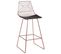 Tabouret De Bar Set De 2 Métal Rose Doré Bisbee