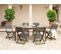 Table De Jardin 180/240 X 100 Cm Bois Solide Bois Foncé Cesana