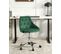 Chaise De Bureau Velours Vert Émeraude Parrish