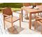 Lot De 4 Chaises De Jardin En Bois D'acacia Clair Baratti