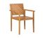 Lot De 6 Chaises De Jardin En Bois D'acacia Clair Baratti