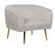 Velours Fauteuil Gris Clair Laconia