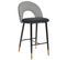 Tabouret De Bar Set De 2 Velours Noir Blanc Falton