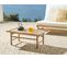 Table De Jardin 80 X 45 Cm Bois Solide Bois Clair Todi