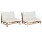 Lot De 2 Chaises En Bambou Bois Clair Et Blanc Todi