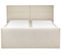 Lit Boxspring En Tissu 180 X 200 Cm Beige Aristocrat