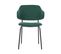 Chaise De Salle à Manger Set De 2 Tissu Vert Foncé Kenai