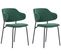 Chaise De Salle à Manger Set De 2 Tissu Vert Foncé Kenai