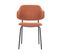 Chaise De Salle à Manger Set De 2 Tissu Orange Kenai