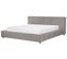 Lit Double En Tissu Gris 180 X 200 Cm Linards