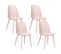 Chaise De Salle à Manger Set De 4 Rose Pastel Emory