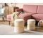 Lot De 2 Poufs Coffre En Velours Beige Medford