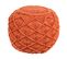 Pouf En Coton Macramé Orange Berkane