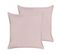 Lot De 2 Coussins Velours Rose Eustoma 60 X 60 Cm