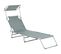 Chaise Longue Inclinable Avec Auvent Grise Foligno