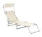 Chaise Longue Inclinable Avec Auvent Crème Foligno