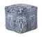 Pouf Bleu à Motif Géométrique Sanawan