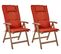 Chaise De Jardin Set De 2 Bois Rouge Amantea