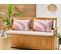 Lot De 2 Coussins De Jardin Avec Motif Abstrait 40 X 60 Cm Rose Campei