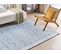 Tapis En Laine Bleu Et Blanc 160 X 230 Cm Kawas