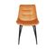 Chaise De Salle à Manger Set De 2 Velours Orange Melrose Ii