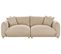 Canapé 3 Places En Tissu Beige Clair Luvos