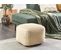 Pouf En Coton Beige 50 X 50 Cm Kingri