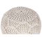 Pouf En Coton Macramé Beige D 50 Cm Triman