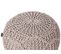 Pouf En Coton Macramé Taupe D 50 Cm Triman