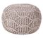 Pouf En Coton Macramé Taupe D 50 Cm Triman