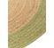 Tapis En Jute Beige Et Vert D 140 Cm Yayalar