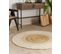 Tapis En Jute Beige Et Blanc D 140 Cm Melekli