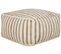 Pouf Beige Et Blanc 60 X 60 Cm Almatti